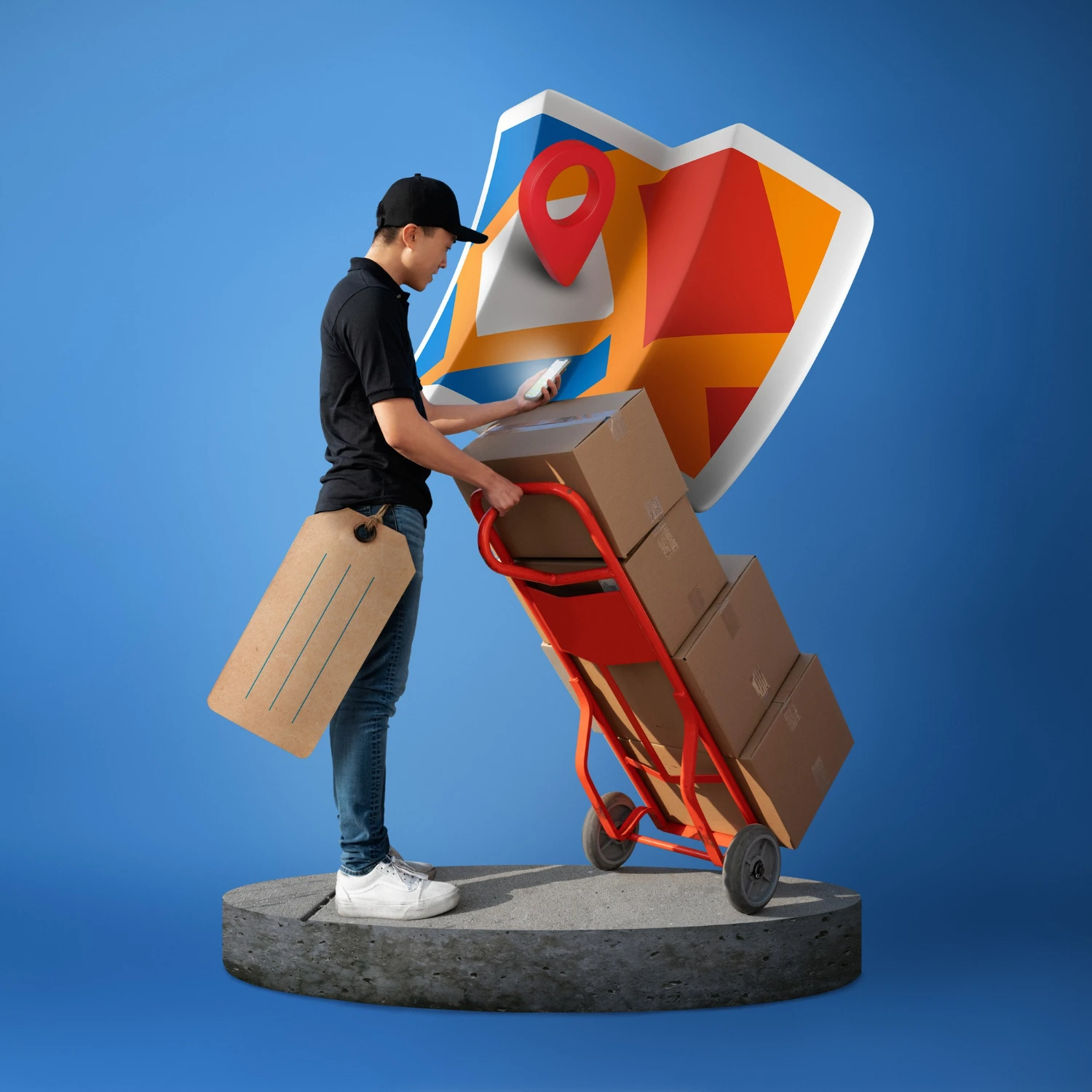 Route Deliveries team handling premium packages with care